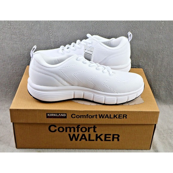 Mens Kirkland Signature Comfort WALKER Shoes Size 9 White Mesh Sneaker 7778910 - Picture 2 of 3